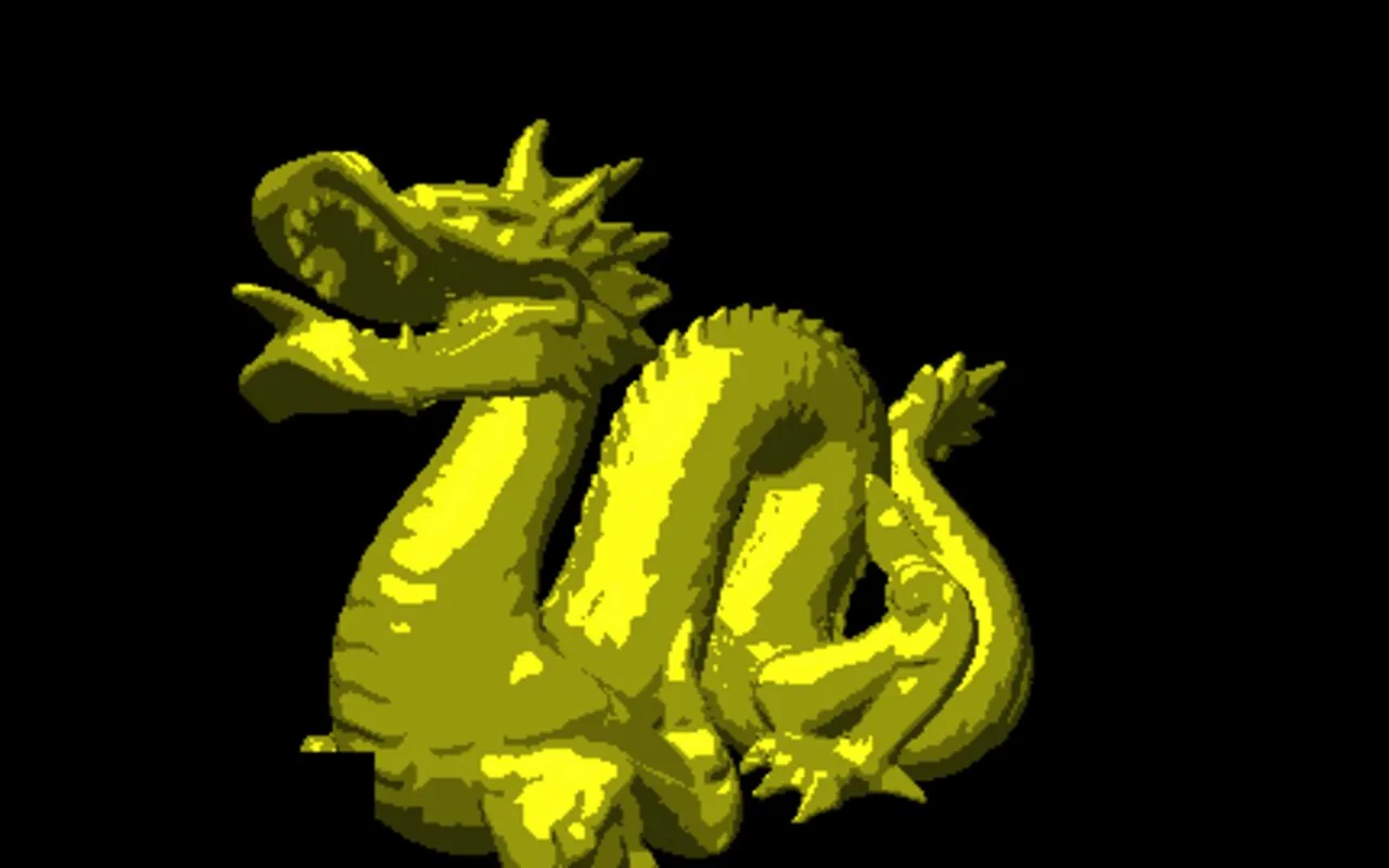 A toon-shaded dragon with outlines